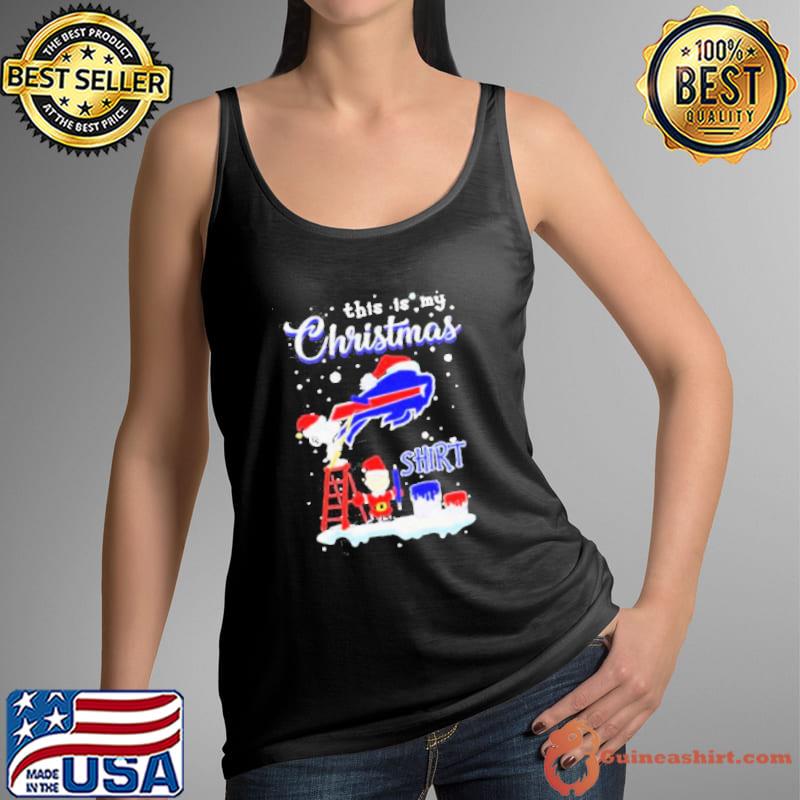 Peanuts snoopy and charlie brown wall paint buffalo bills this is my Christmas s Tank Top