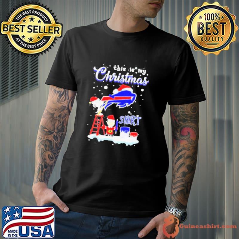 Peanuts snoopy and charlie brown wall paint buffalo bills this is my Christmas shirt