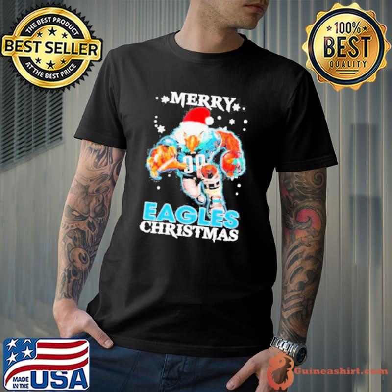 Philadelphia Eagles Christmas football Santa hat mascot shirt