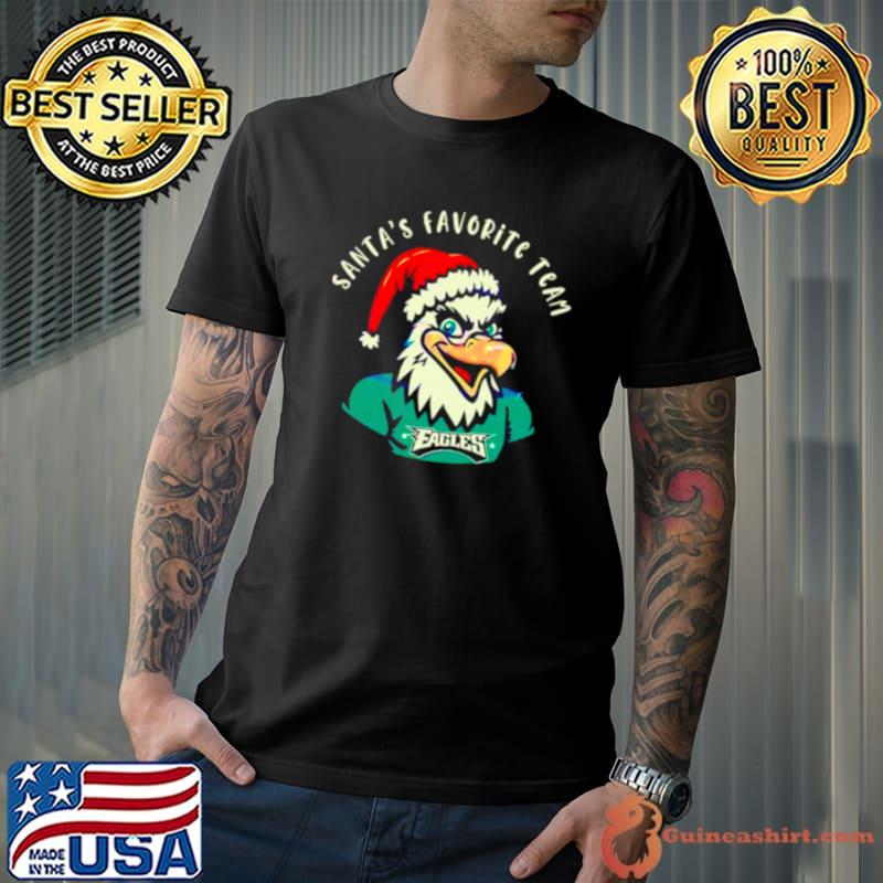 Philadelphia Eagles Santa Santas favorite team shirt