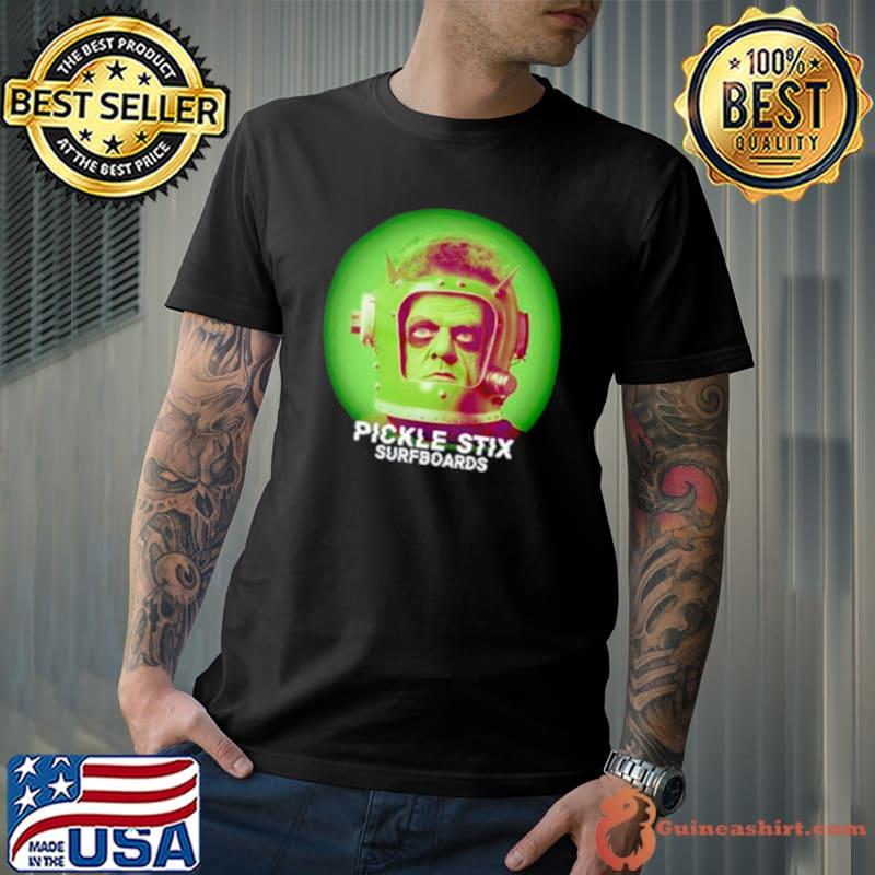 Pickle stix surfboards spaceman shirt