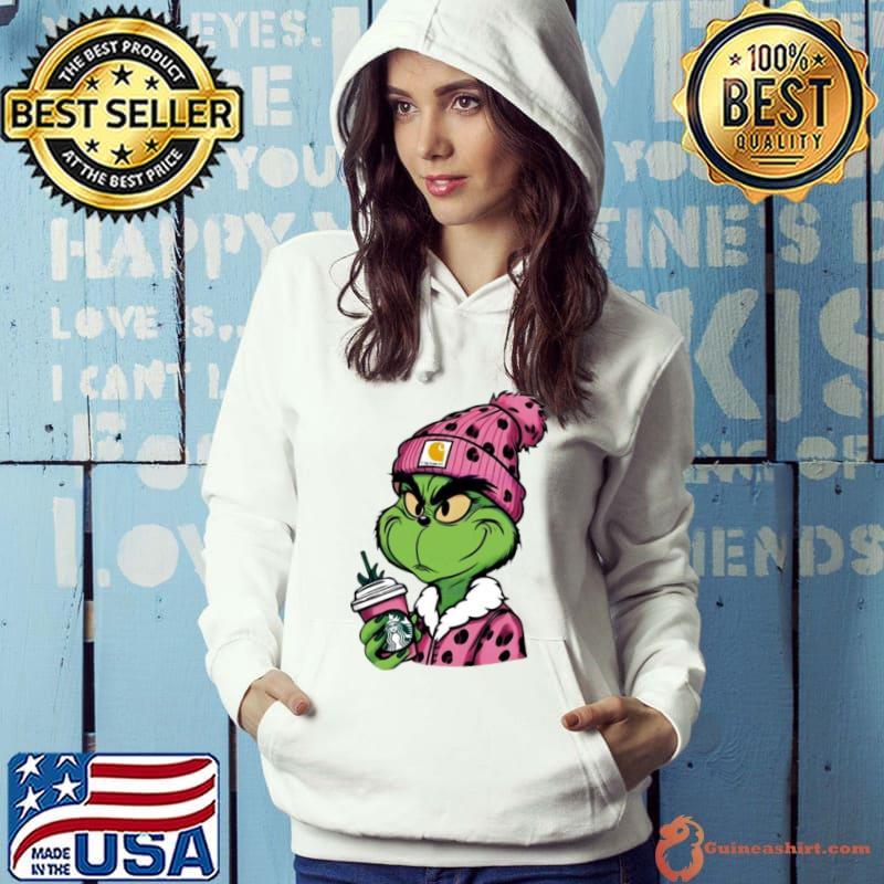 Pink Grinch Boujee drink Starbucks Christmas s Hoodie