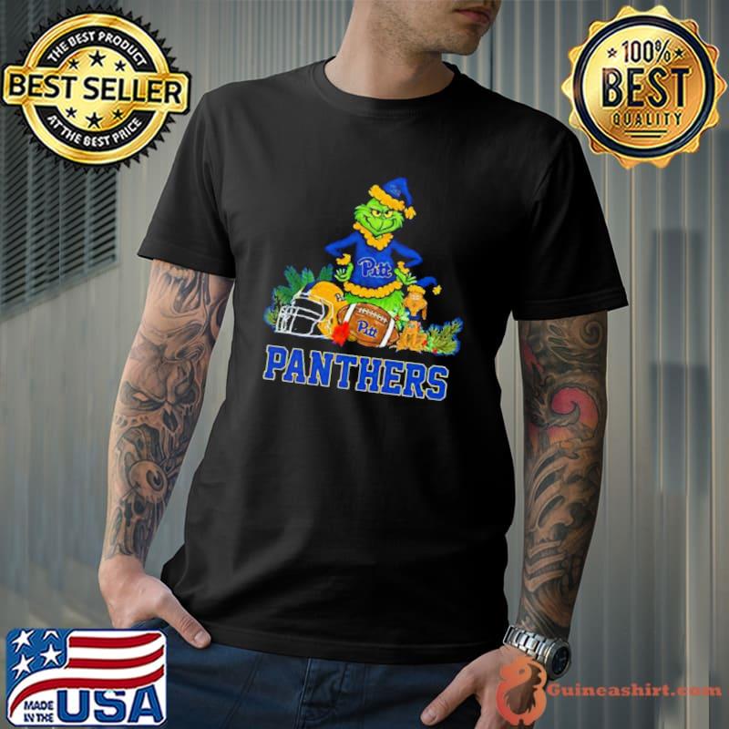 Pittsburgh Panthers Santa Grinch And Dog Merry Christmas Shirt