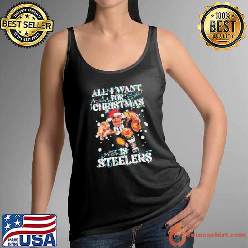Pittsburgh Steelers all I want for christmas is santa mascot s Tank Top
