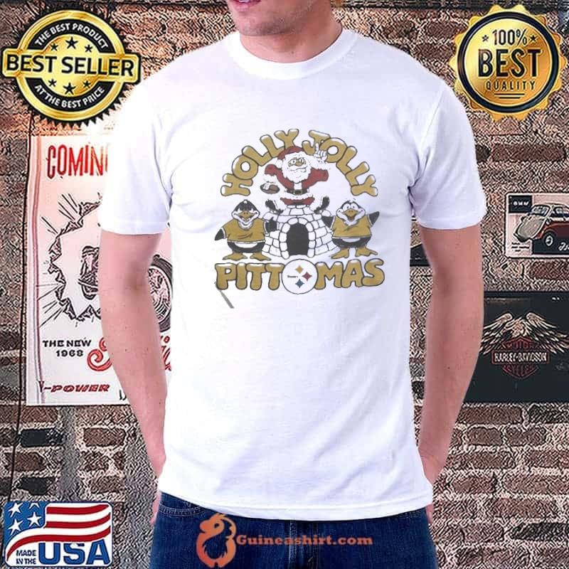 Pittsburgh Steelers Santa Claus Holly Jolly Pittmas Christmas shirt