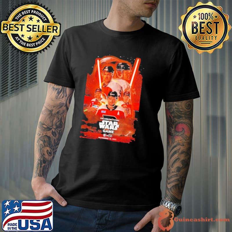 Premium nov 18 2023 philadelphia flyers Star wars game poster shirt