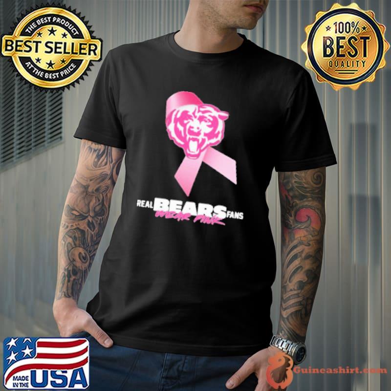 Real Chicago Bears Fans Wear Pink Logo Cancer Awareness Shirt