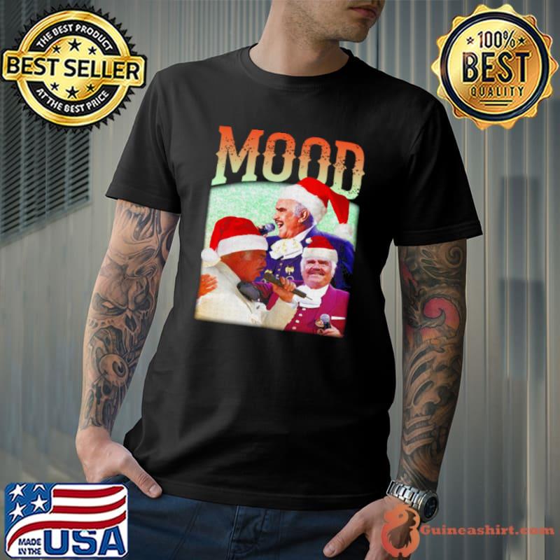 Retro Vtg Mood Drinking Christmas Humor Parody Music shirt