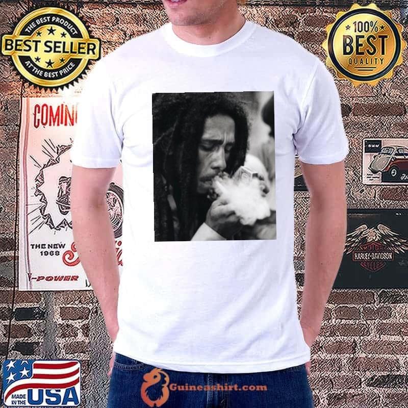 Rui Wearing Bob Marley Smoking Cigarette Shirt