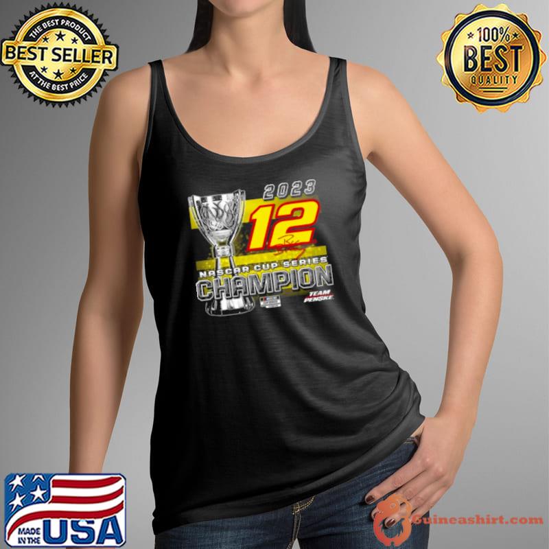 Ryan Blaney Team Penske 2023 Nascar Cup Series Champion Trophy Signature s Tank Top