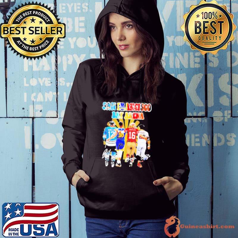 San Francisco Bay Arena legend players signatures Vintage s Hoodie