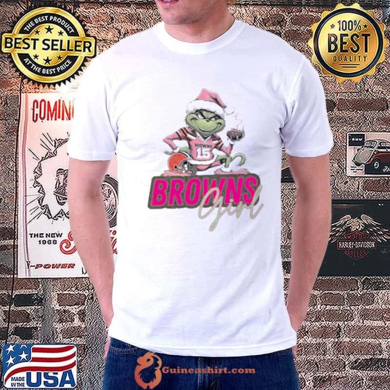 Santa Grinch Cleveland Browns Girl Christmas Shirt