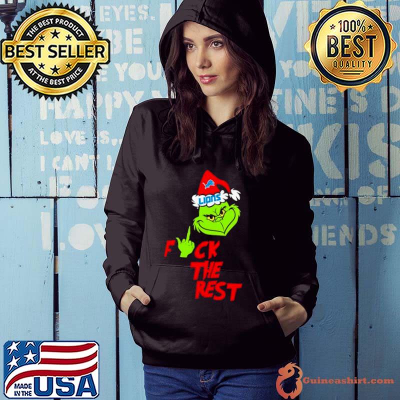 Santa Grinch Detroit Lions Fuck The Rest s Hoodie
