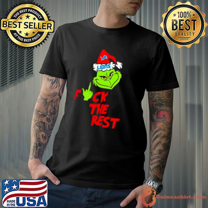 Santa Grinch Detroit Lions Fuck The Rest shirt