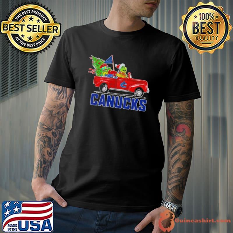 Santa Grinch Driving Car Vancouver Canucks Shirt