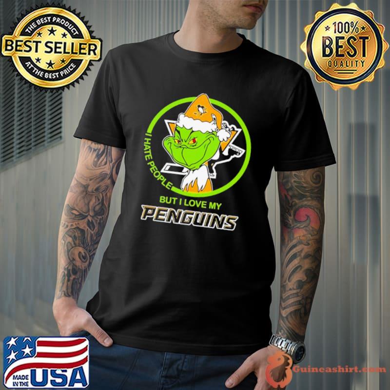 Santa Grinch I Hate People But I Love My Pittsburgh Penguins shirt