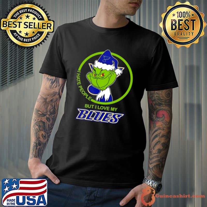 Santa Grinch I Hate People But I Love My St Louis Blues 2023 shirt