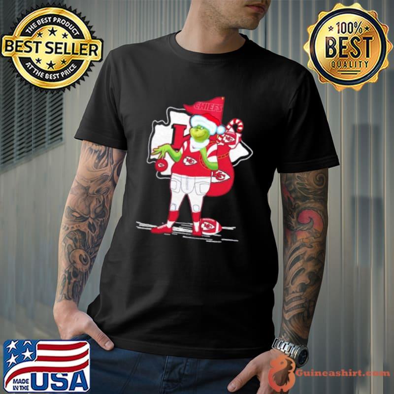 Santa Grinch Kansas City Chiefs Christmas 2023 Shirt