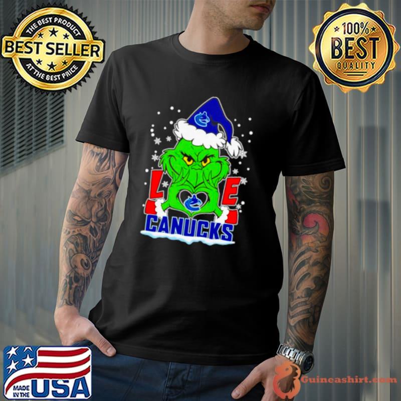 Santa Grinch love Vancouver Canucks shirt