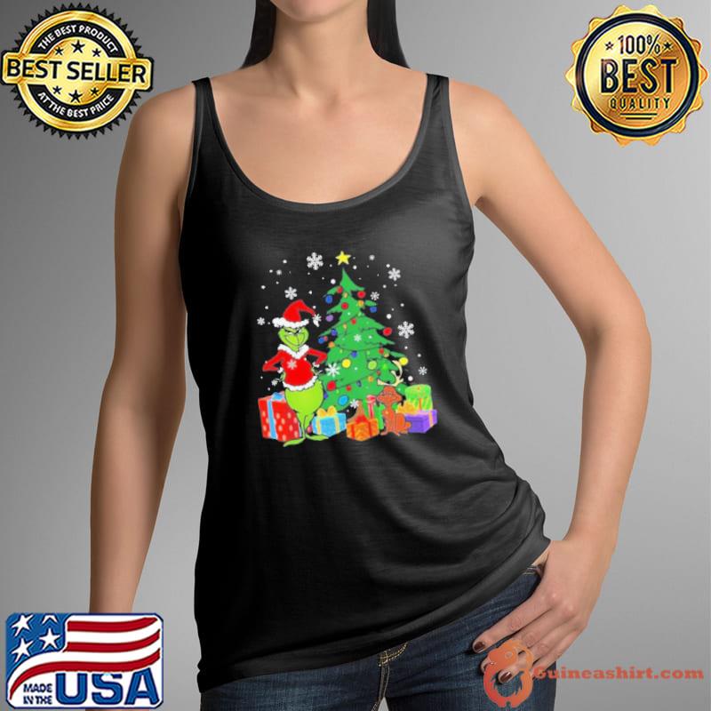 Santa Grinch Merry Christmas Tree 2023 s Tank Top