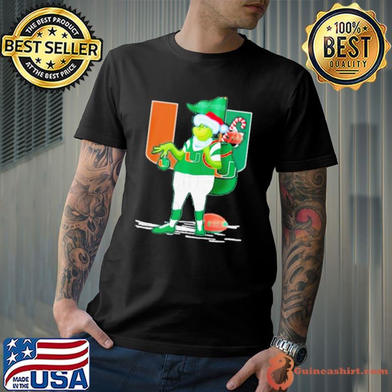 Santa Grinch Miami Hurricanes Gift Christmas shirt