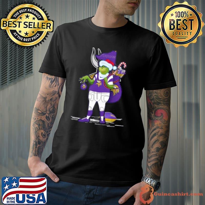 Santa Grinch Minnesota Vikings Christmas 2023 Shirt