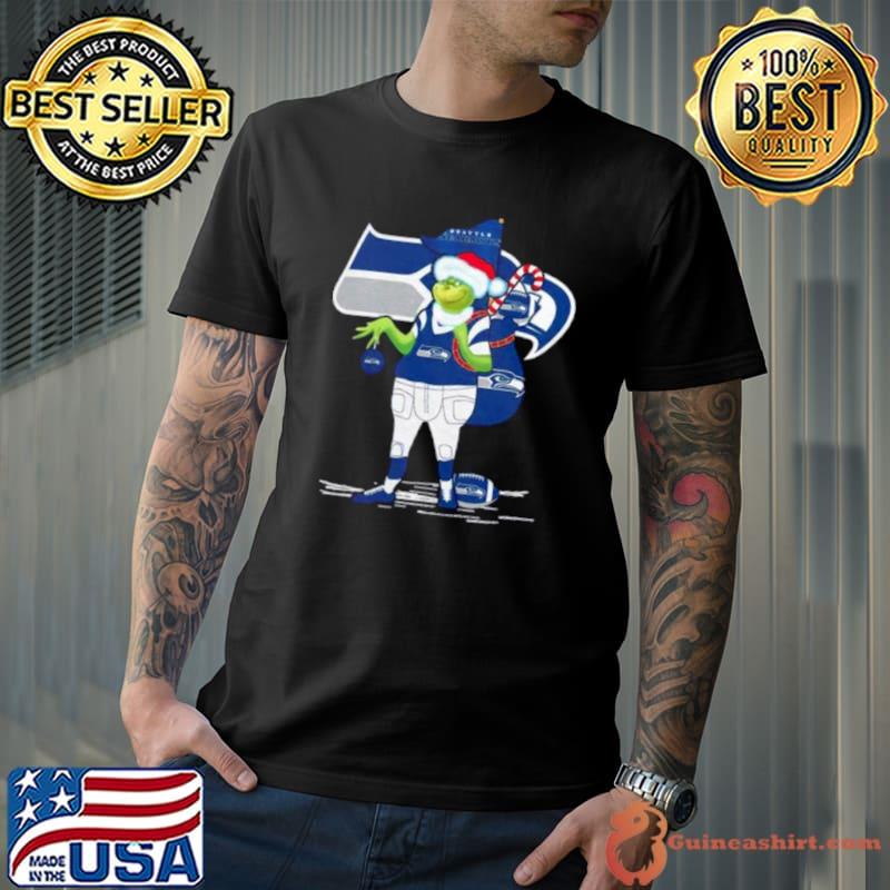 Santa Grinch Seattle Seahawks Christmas 2023 Shirt