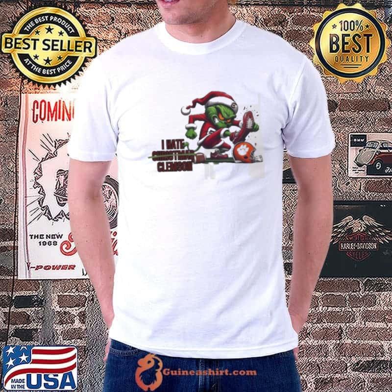 Santa Grinch South Carolina Gamecocks I Hate Clemson 2023 Shirt