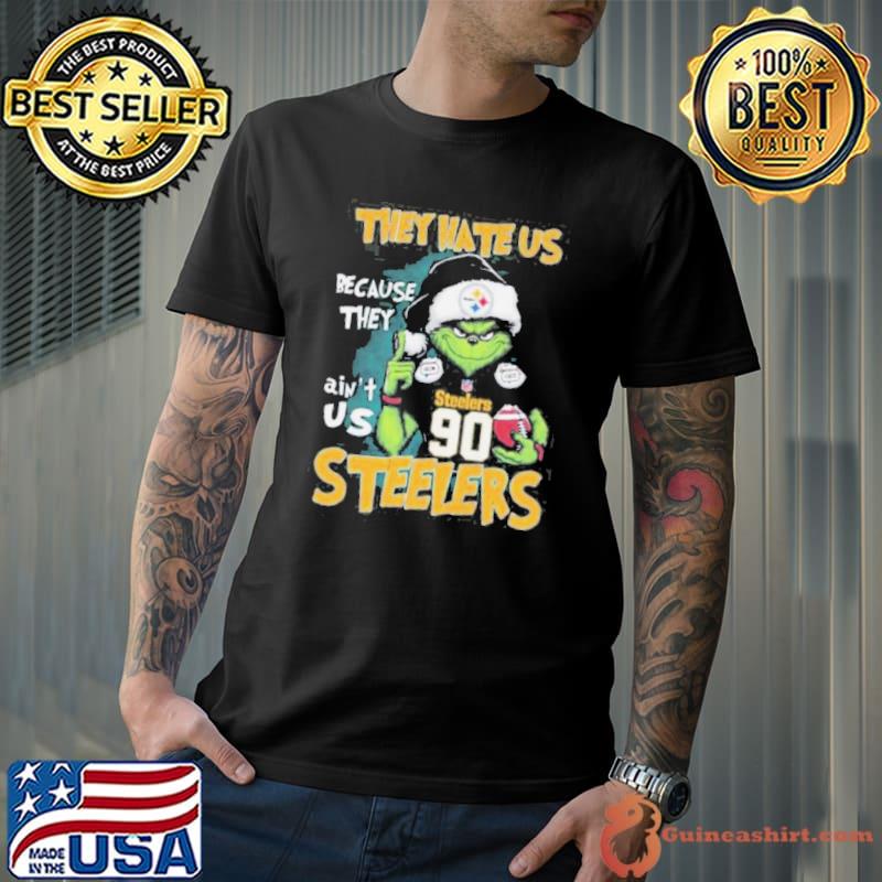 Santa Grinch They Hate Us Because They Ain’t Us Pittsburgh Steelers Shirt