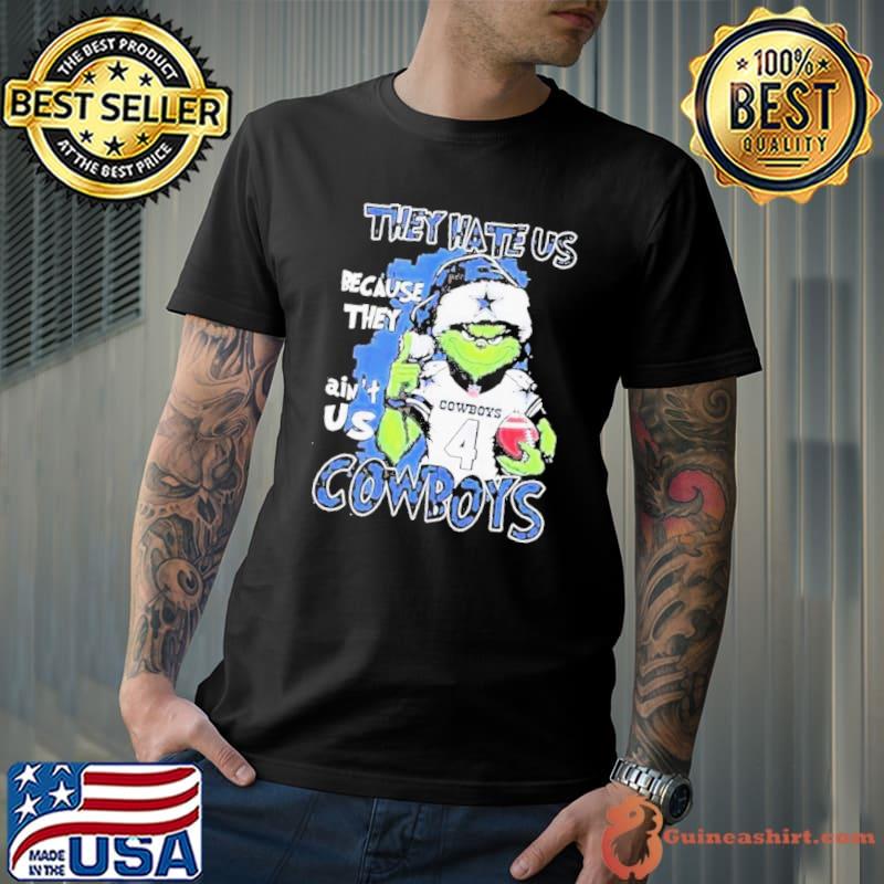 Santa Grinch They Hate Us Because They Ain’t Us Us Cowboys Shirt