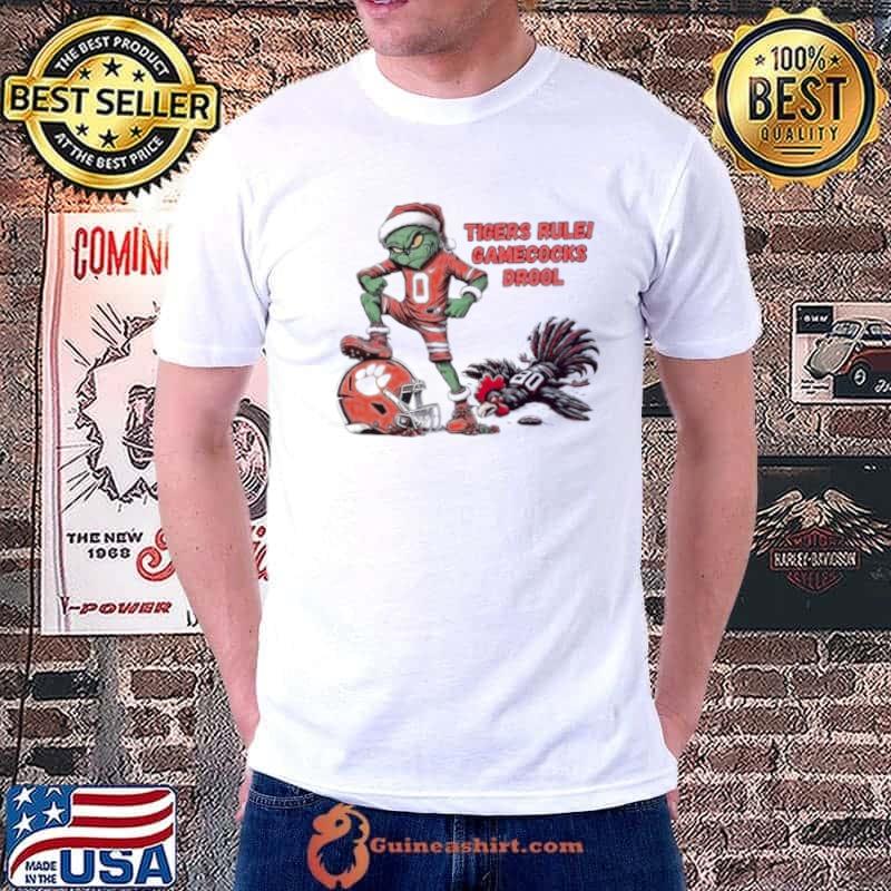Santa Grinch Tigers Rule Gamecocks Drool Shirt