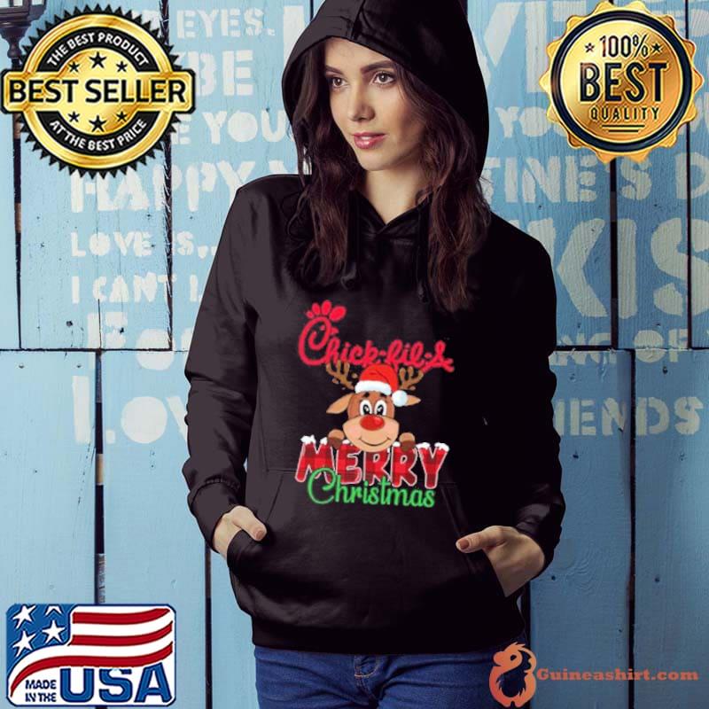 Santa Reindeer merry christmas Chick-fil-a 2023 s Hoodie