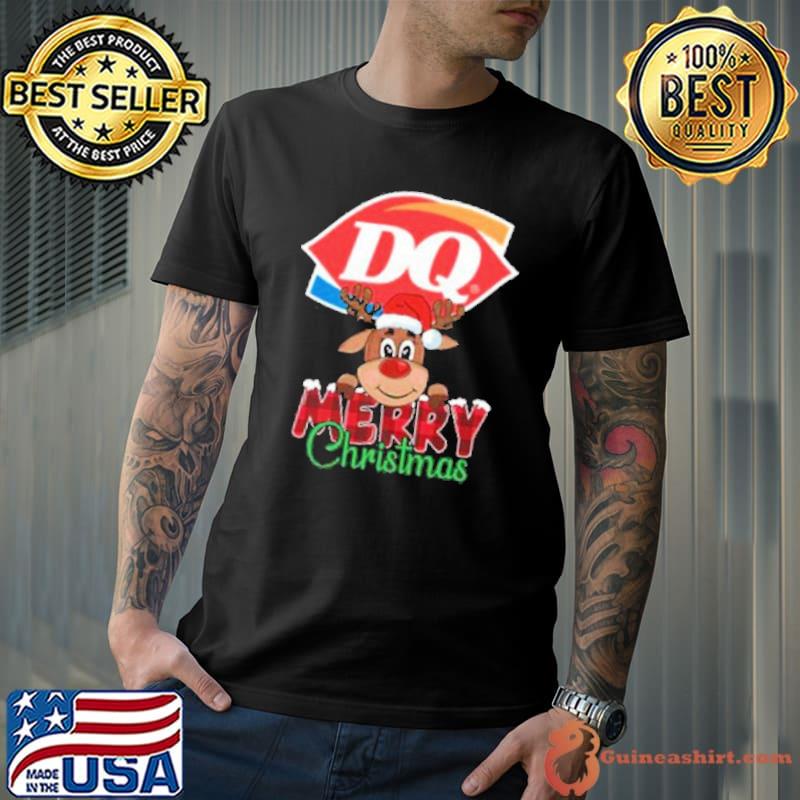 Santa Reindeer merry christmas DQ 2023 shirt