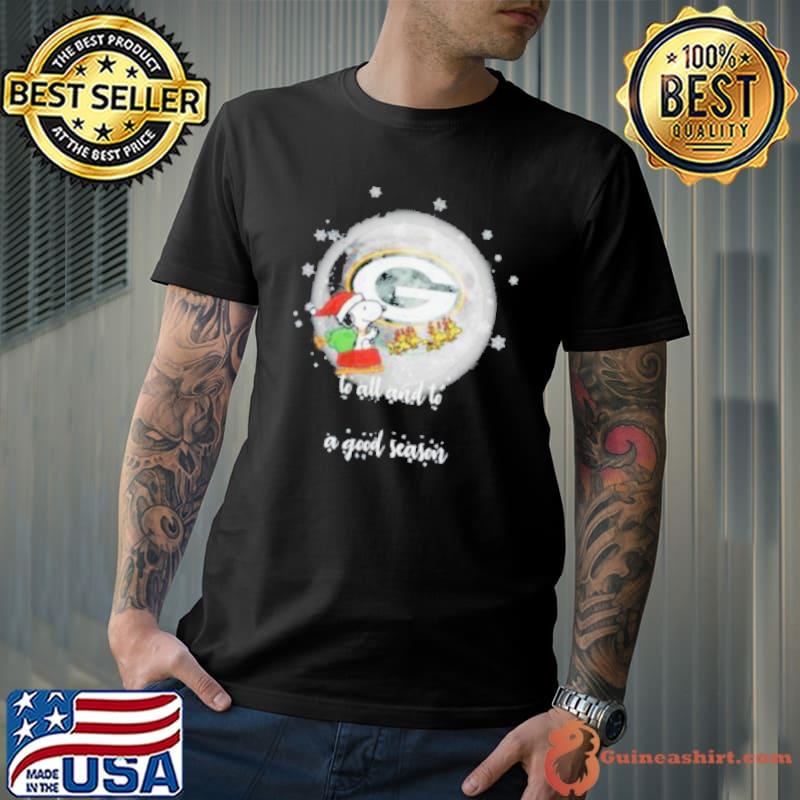 Santa Snoopy merry christmas to all and to Green Bay Packers a good season shirt