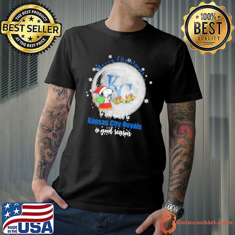 Santa Snoopy merry christmas to all and to Kansas City Royals a good season shirt