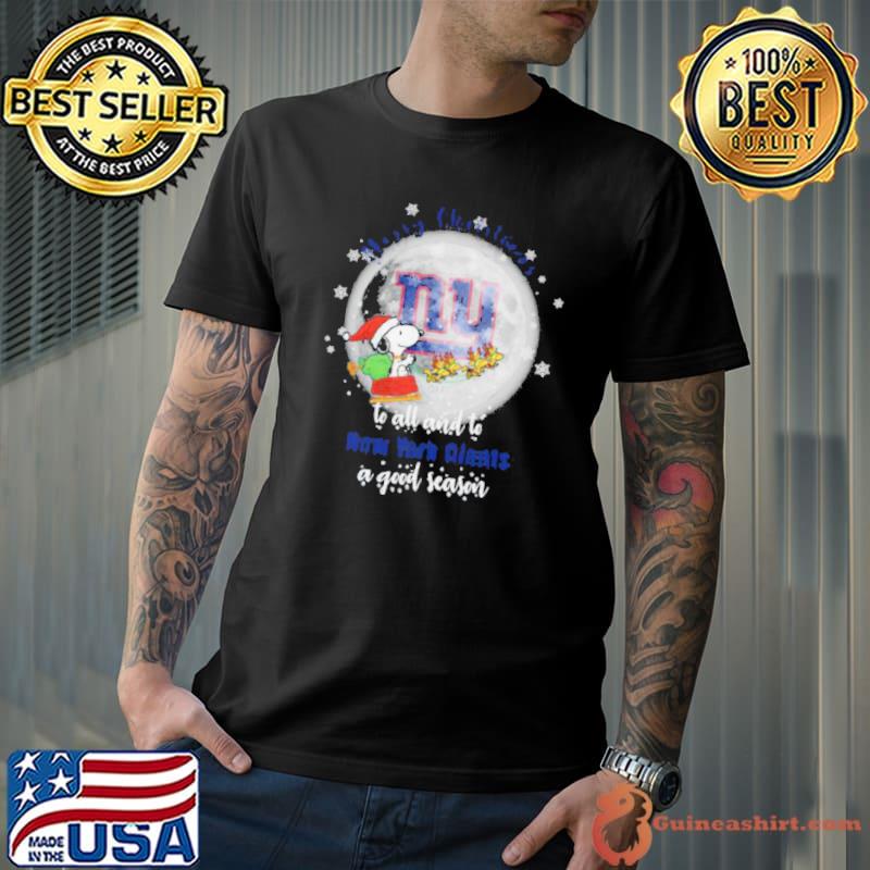 Santa Snoopy merry christmas to all and to New York Giants a good season shirt