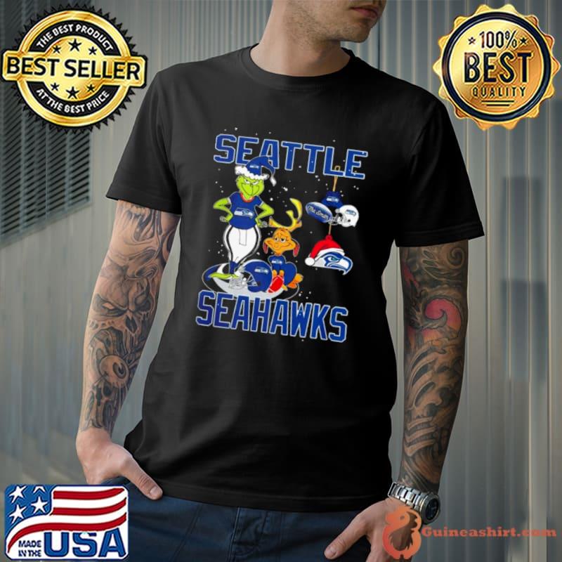 Seattle Seahawks Christmas 2023 The Grinch And Dog shirt