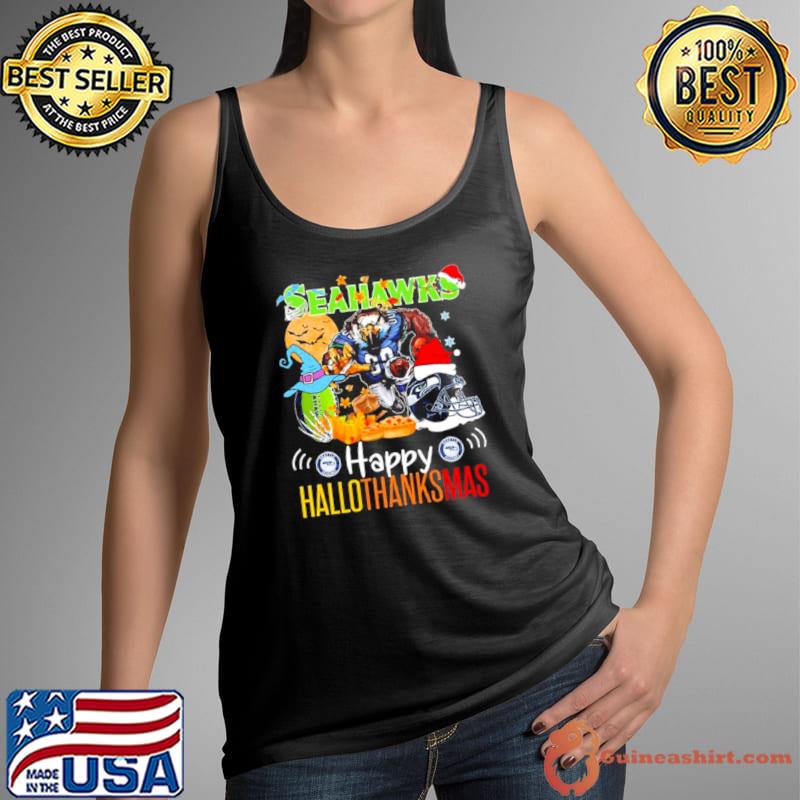 Seattle Seahawks happy Hallothanksmas 2023 s Tank Top