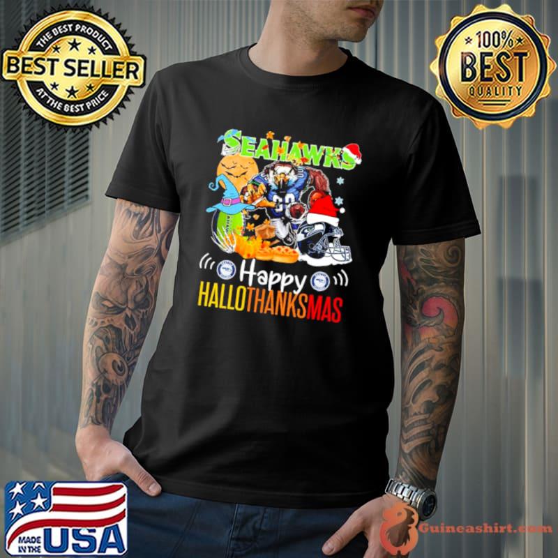 Seattle Seahawks happy Hallothanksmas 2023 shirt