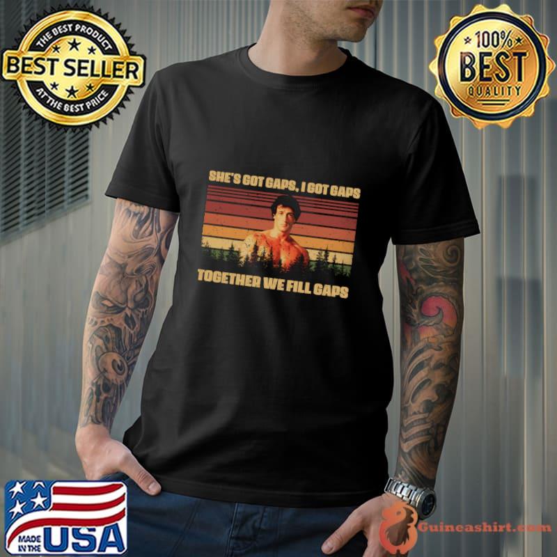 She's Got Gaps Got Gaps Vintage Eye of the Tiger Rockys Motivation T-Shirt