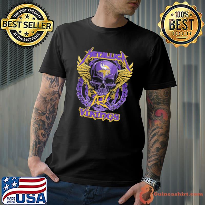 Skull Metallic Vikings Halloween Shirt
