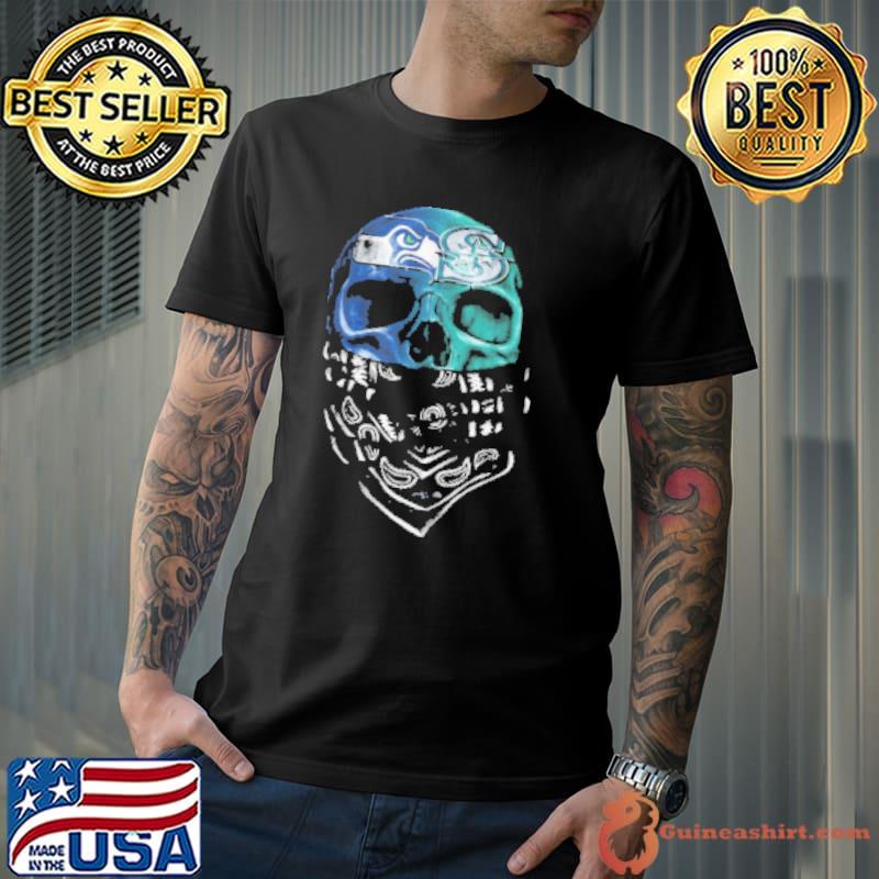 Skull Seattle Seahawks And Seattle Mariners Shirt