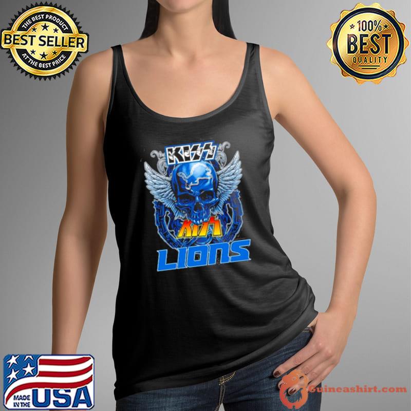 Skull Wings Kiss In Detroit Lions Football s Tank Top