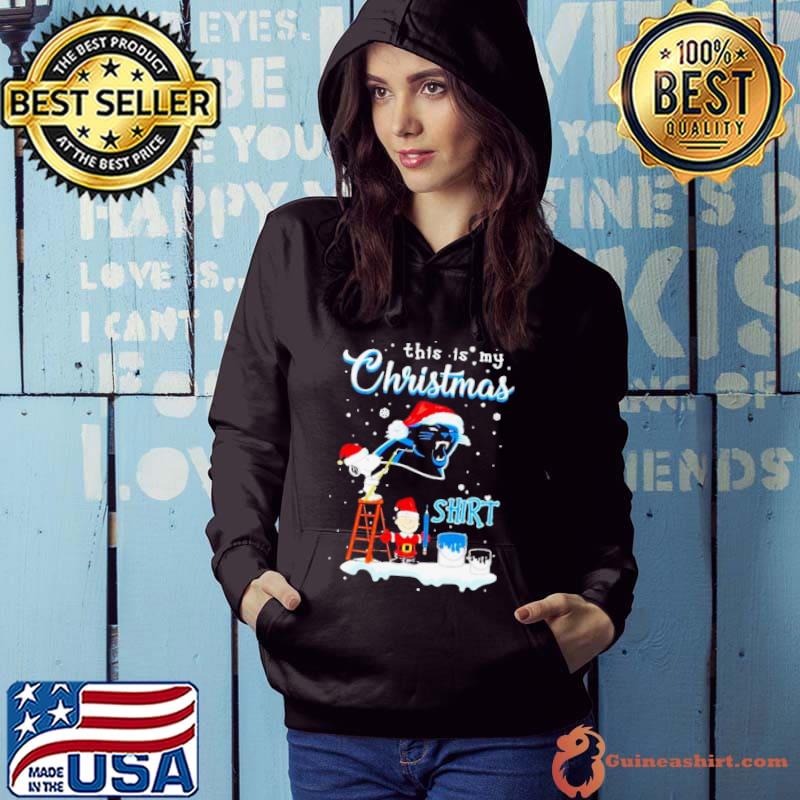 Snoopy And Charlie Brown Nfl Carolina Panthers This Is My Christmas s Hoodie
