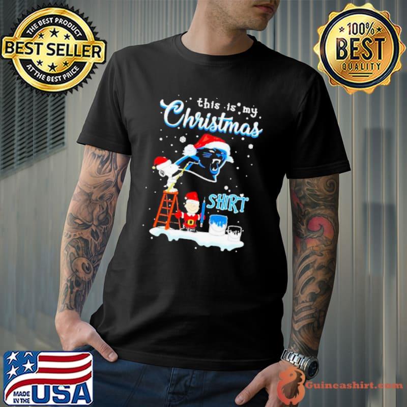 Snoopy And Charlie Brown Nfl Carolina Panthers This Is My Christmas shirt