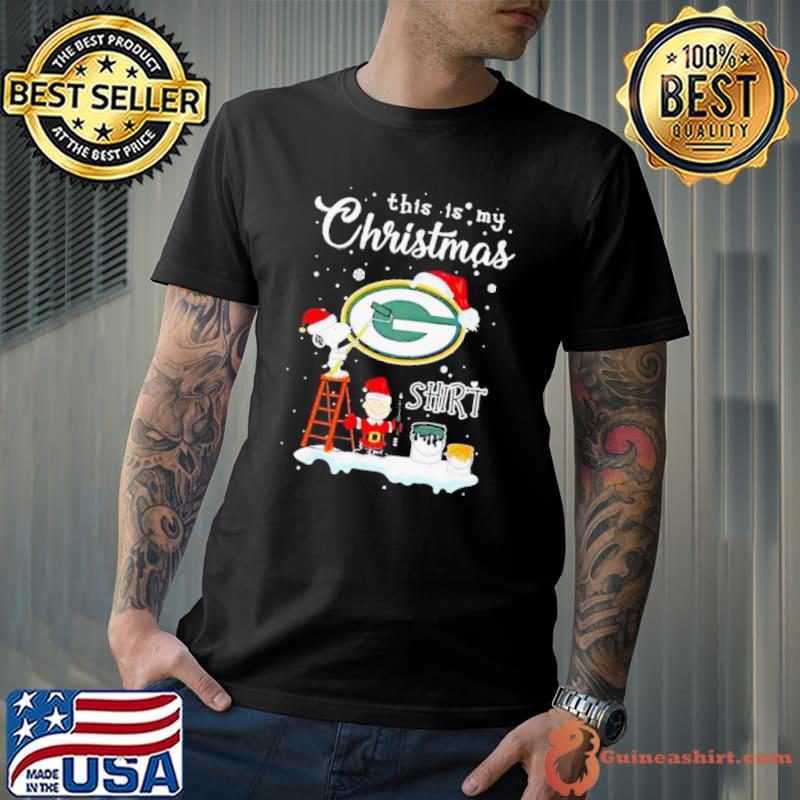 Snoopy And Charlie Brown Nfl Green Bay Packers This Is My Christmas shirt