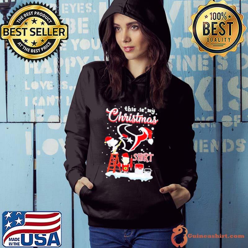 Snoopy and Charlie Brown NFL Houston Texans This Is My Christmas Shirt Hoodie