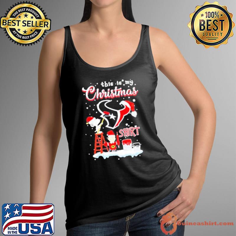 Snoopy and Charlie Brown NFL Houston Texans This Is My Christmas Shirt Tank Top