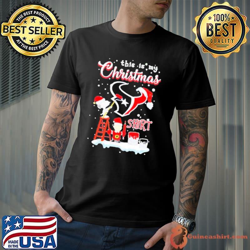 Snoopy and Charlie Brown NFL Houston Texans This Is My Christmas Shirt