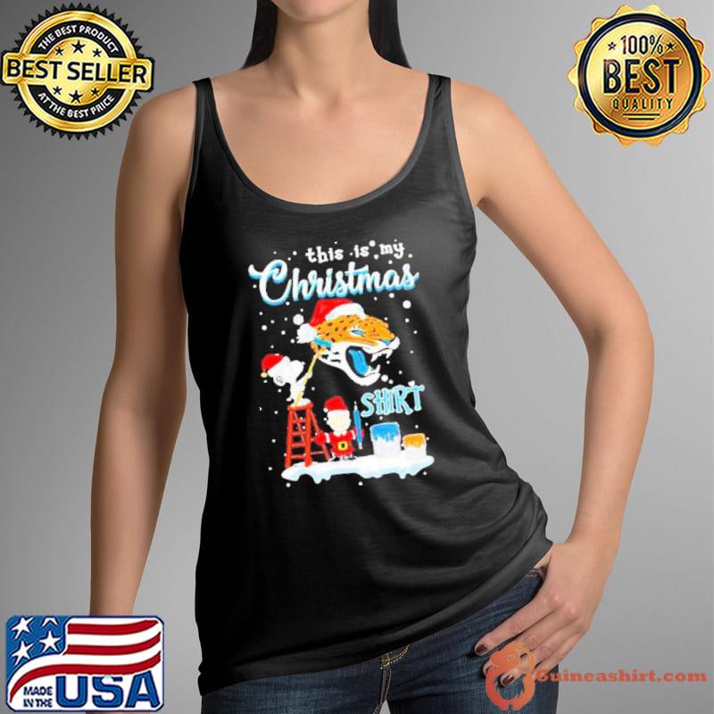 Snoopy and Charlie Brown NFL Jacksonville Jaguars This Is My Christmas Shirt Tank Top